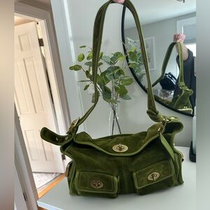 EUC Large Suede Coach Bag